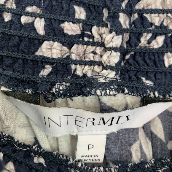 Intermix‎ Size P (XS) Emily Off Shoulder Dress Floral Smocked Long Sleeve Mini - Picture 8 of 10